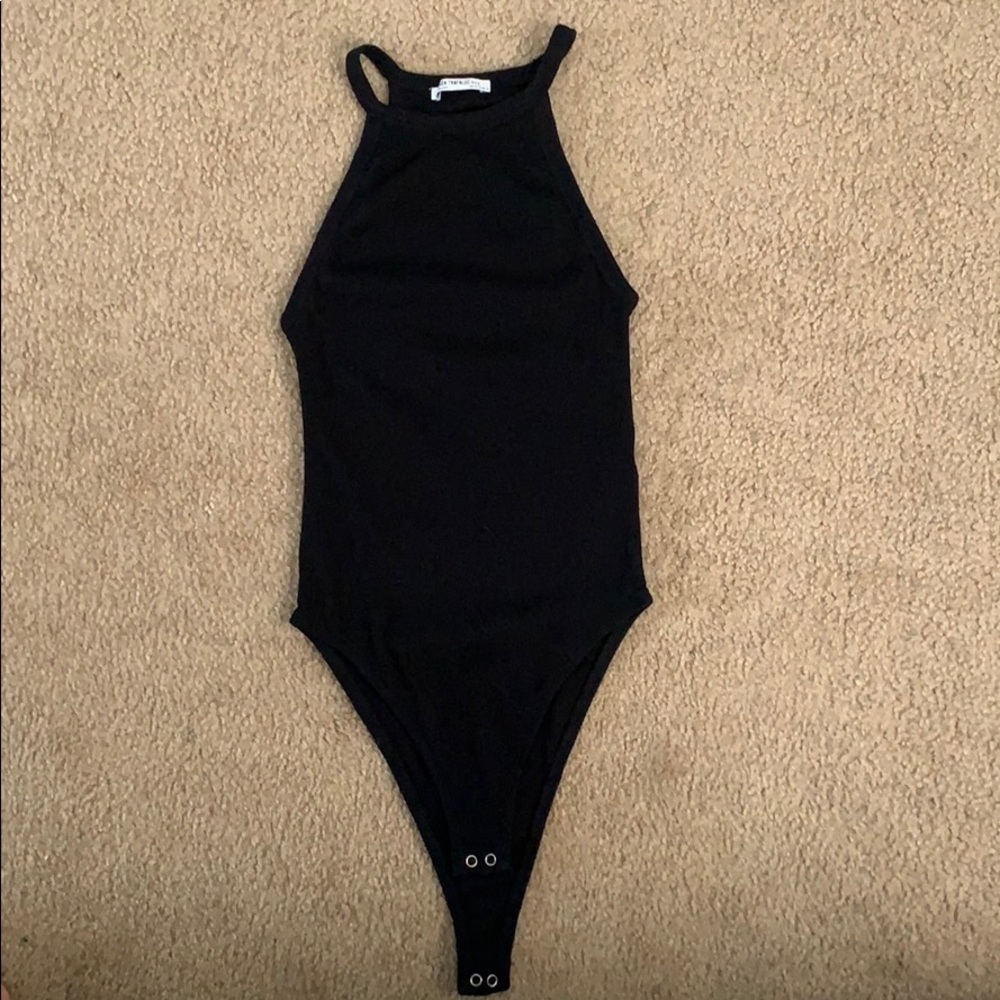 ZARA ribbed black bodysuit